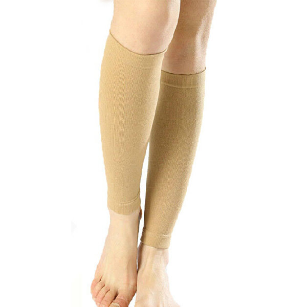 

Women Calf Leg Sleeve Support Compression Prevention Varicose Vein Stretch Socks, White