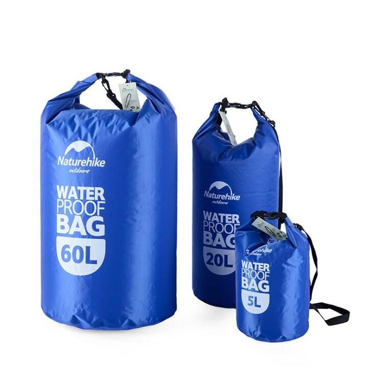 

Naturehike 5L 20L 60L Waterproof Bags Storage Dry Sack Bag For Canoe Kayak Rafting Outdoor Sport Bag, Black red blue