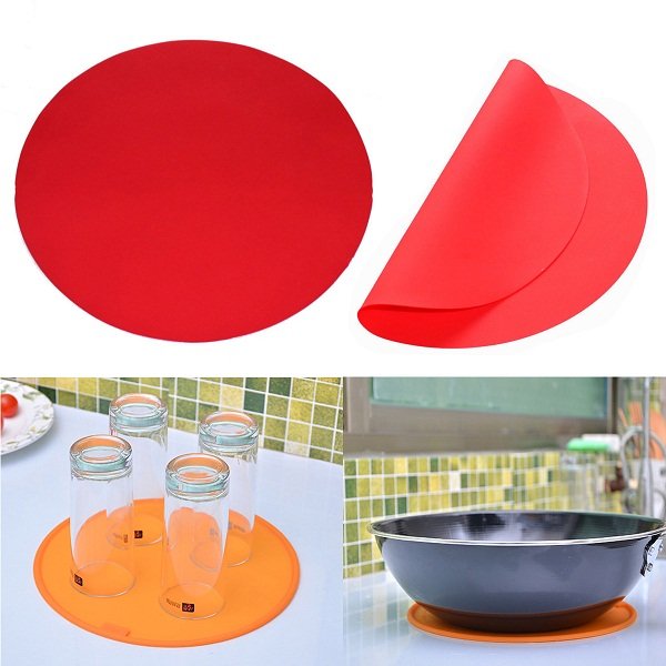 

DIY Silicone Round Baking Mat Oven Microwave Cookie Pizza Sheet Thin Mat