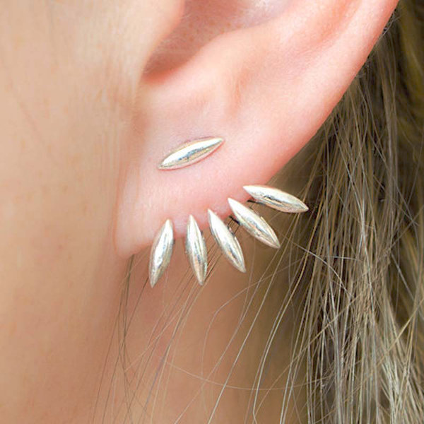 

Trendy Spiky Spike Claw Earrings, Silver gold