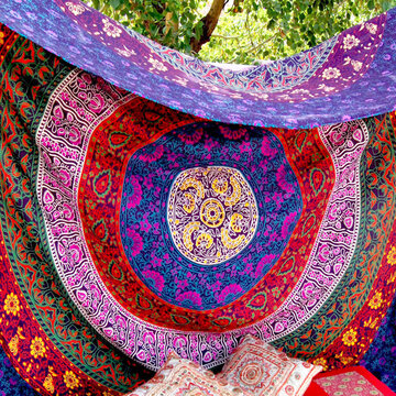 150cm Bohemian Style Thin Chiffon Beach Yoga Towel Mandala Round Bed Sheet Tapestry Tablecloth