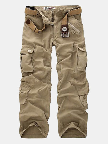 Men's Plus Size Outdoor Tactical Pants Multi Pockets Casual Cotton ...