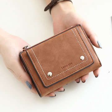 Vintage Multi-slots PU Leather Card Holder Small Wallet Purse For Women