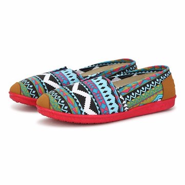 Stripe Colorful Breathable Flat Shoes