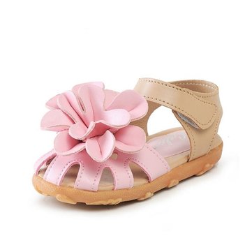Summer Toddler Girls Sandals Princess Flowers Soft Flat Shoes